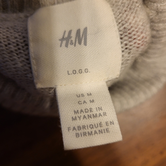 Men's Gray Wool Turtleneck - Picture 2 of 3